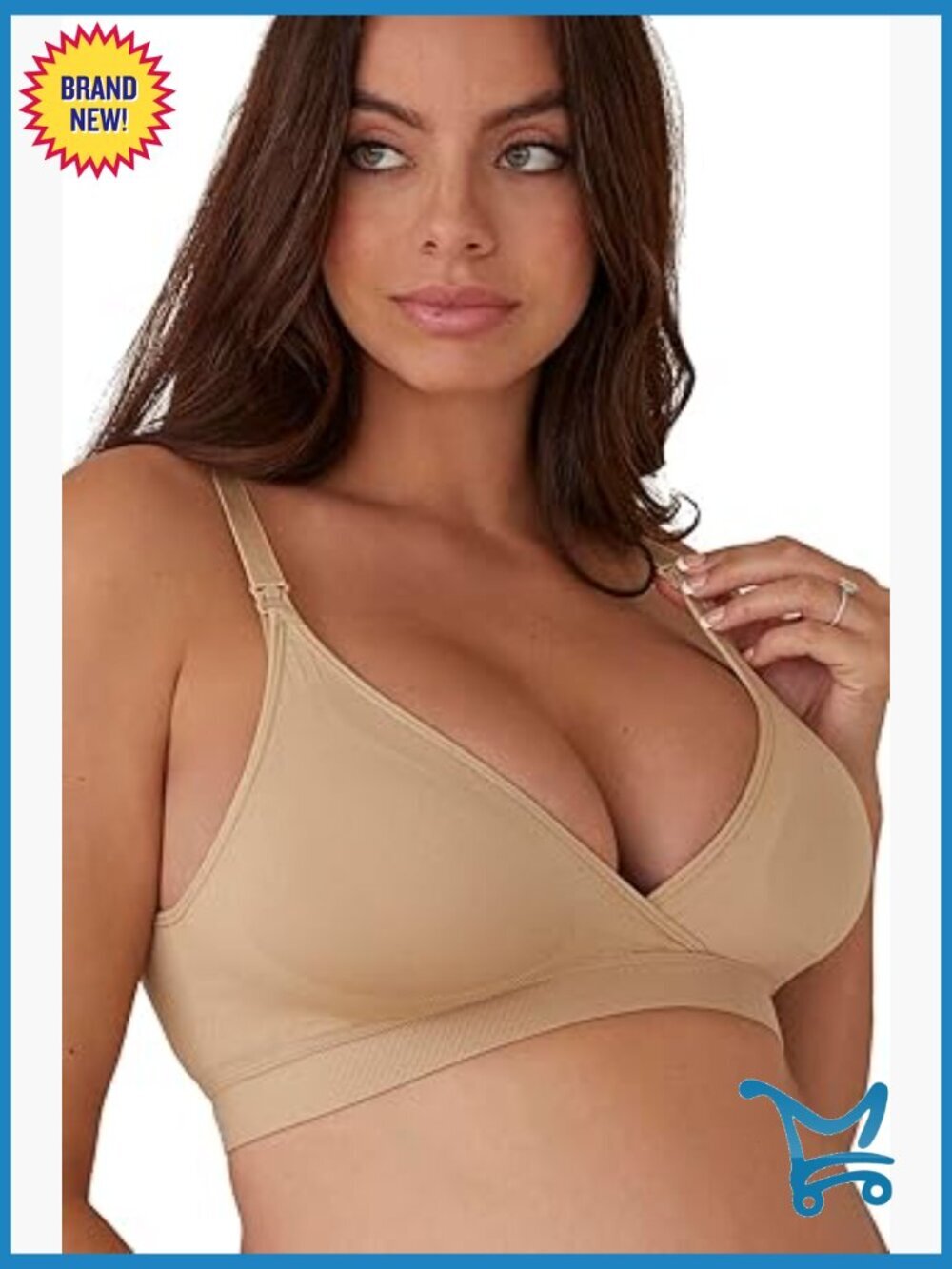 Ultimate Seamless Nursing Bra Bralette with Front Clasps Adjustable Straps